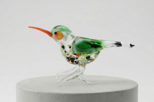 Vogel van Glas Groen | Luxe Dierenbeeldjes | Handgemaakt