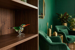 Vogel van Glas Groen | Luxe Dierenbeeldjes | Handgemaakt