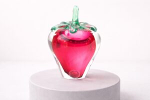 Aarbei van Kristal | Kristallen Fruit | 11cm | Ozzaro