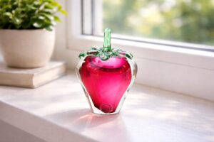 Aarbei van Kristal | Kristallen Fruit | 11cm | Ozzaro