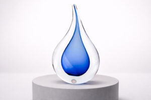 Druppel van Kristal | Blauw | Luxe Decoratie | Ozzaro