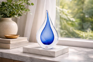 Druppel van Kristal | Blauw | Luxe Decoratie | Ozzaro