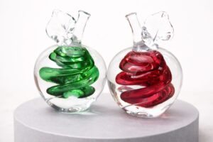 Kristallen appels | Rood & Groen | H11cm | Handgemaakt