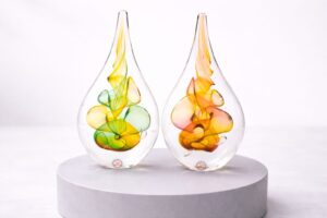 Druppel van Kristal | Dubbele Kleur | H19cm | Ozzaro