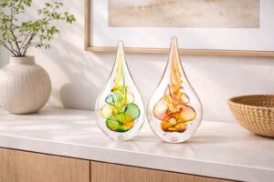 Druppel van Kristal | Dubbele Kleur | H19cm | Ozzaro