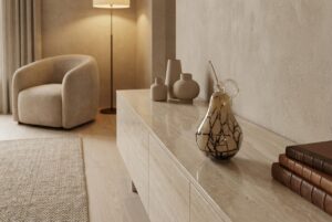 Peer van Glas | Beige met Zwart | 18cm | Handgemaakt
