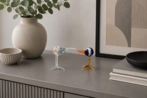 Kivit van Glas | Wit & Blauw | Glazen Beeldjes