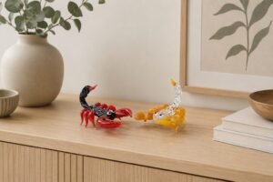 Schorpioen van Glas | Rood & Oranje | Glazen Beeldjes