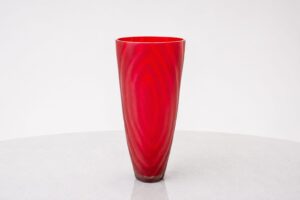 Tijgervaas van Glas | Rood | H36cm