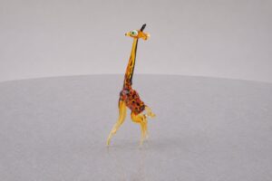Giraffe van Glas | Handgemaakt in Europa | 18cm