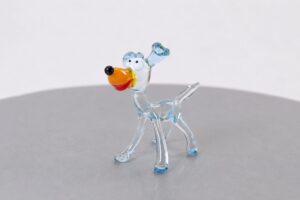 Hond van Glas | Blauw | Glazen Beeldjes