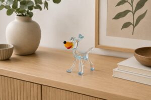 Hond van Glas | Blauw | Glazen Beeldjes