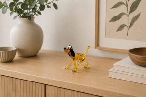 Hond van Glas | Bruin | Glazen Beeldjes