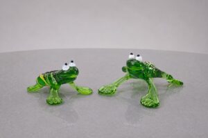 Kikkers van Glas | Handgemaakte beeldjes | H5cm