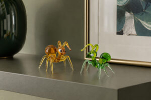 Mieren van Glas | Groen & Bruin | 10cm | Handgemaakt