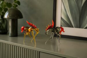 Paarden van Glas | Bruin & Grijs | Glazen Beeldjes