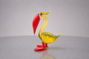 Pelikaan van Glas | Handgemaakt in Europa | 9cm