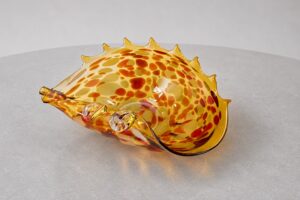 Kleine Glazen Schaal | Orange | L21cm