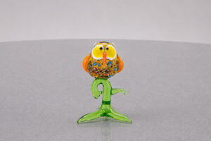 Glazen Uiltje op stok | Handgemaakt | 10cm