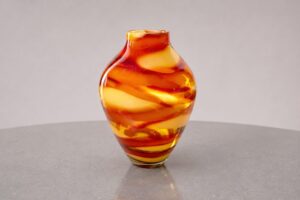 Glazen Vaas Oranje | Luxe Vaas | 45cm