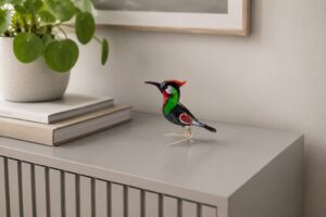 Specht van Glas | Glazen Dieren Beeldjes  | 10cm