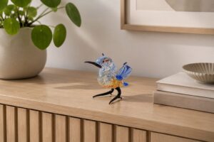 Ijsvogel van Glas | Met vleugels | Glazen Dieren Beeldjes