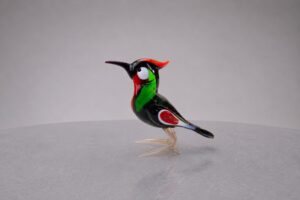 Specht van Glas | Glazen Dieren Beeldjes  | 10cm